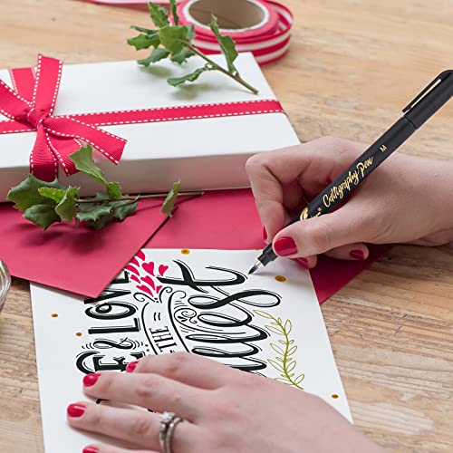 GETHPEN Calligraphy Pen,Calligraphy Pens for Writing, Brush Pens Calligraphy Set for Beginners, Calligraphy markers, Black Archival Ink Pens,Hand Lettering Pen for Art Drawing, Sketching,Scrapbooking - Image 3