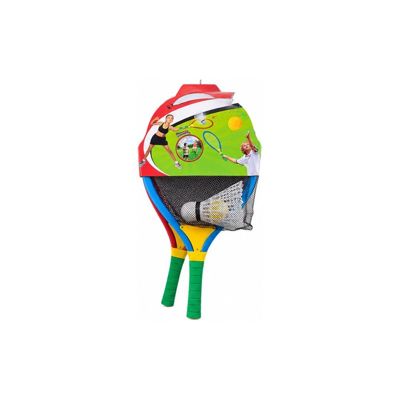 Kids Badminton and Tennis Racket Set with Shuttlecock and Ball, 2 Players Outdoor Sports Toy - Image 1