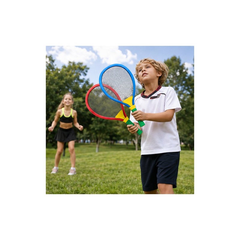 Kids Badminton and Tennis Racket Set with Shuttlecock and Ball, 2 Players Outdoor Sports Toy - Image 4