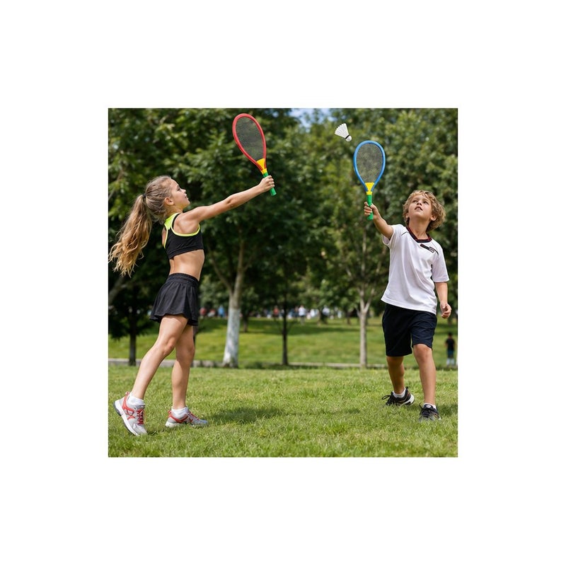 Kids Badminton and Tennis Racket Set with Shuttlecock and Ball, 2 Players Outdoor Sports Toy - Image 3