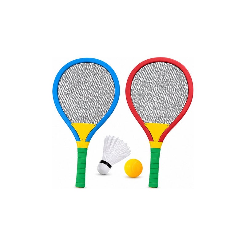 Kids Badminton and Tennis Racket Set with Shuttlecock and Ball, 2 Players Outdoor Sports Toy - Image 2
