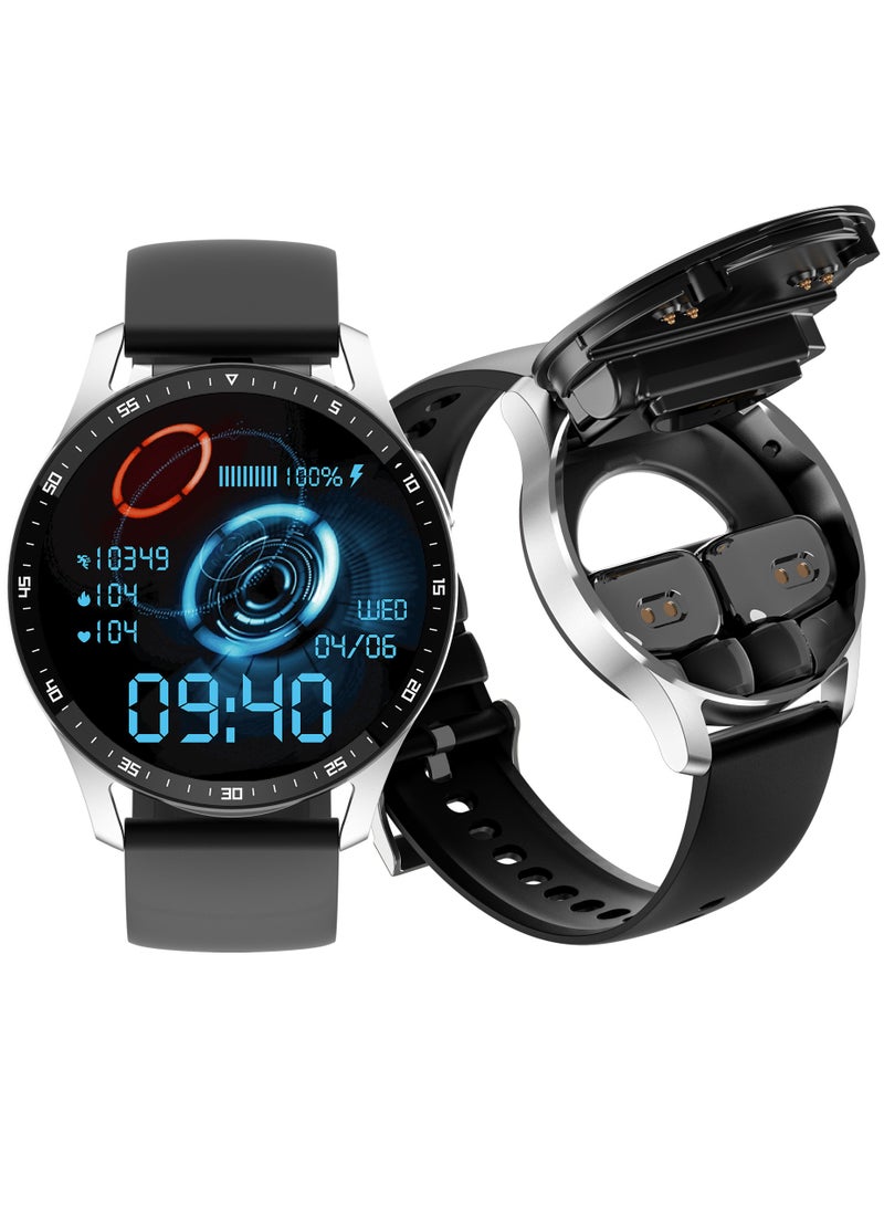 ساعة ذكية X7 TWS اثنان في واحد لاسلكية بلوتوث مزدوجة سماعة رأس للمكالمات الصحية وضغط الدم وموسيقى رياضية مقاومة للماء - Image 5