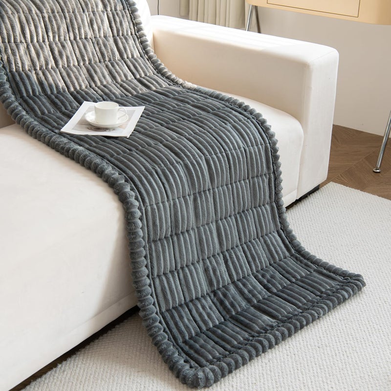 Gumfolk Pet Couch Covers for Sofa Slipcovers Couch Protector for Dogs Washable Cushion Cover, Sofa Pad Blanket Furniture, Dark Grey, 27in*83in - Image 4