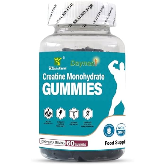 Wins Town Creatine Monohydrate Gummies 5000mg - High Strength Muscle Recovery & Strength Support, 60 Gummies - Image 1