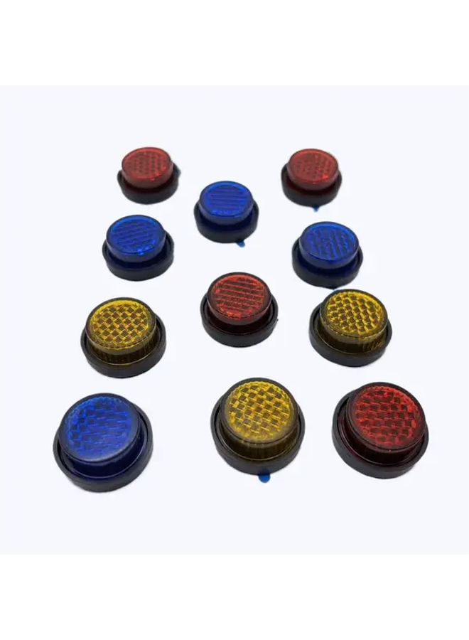 8pcs Red Self Adhesive Car Rearview Mirror Safety Reflectors No Drill Installation - Image 3
