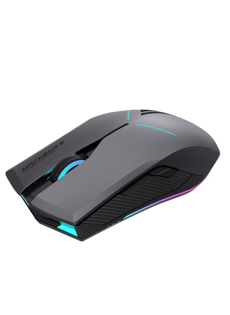 MACHENIKE - MACHENIKE M721 Gaming Mouse Wireless/Wired Computer Mouse, 10000 DPI High Speed Superlight Mouse with RGB Backlit, 2.4G/USB-C Gaming Mouse for PC and Mac (Black) - Image 1