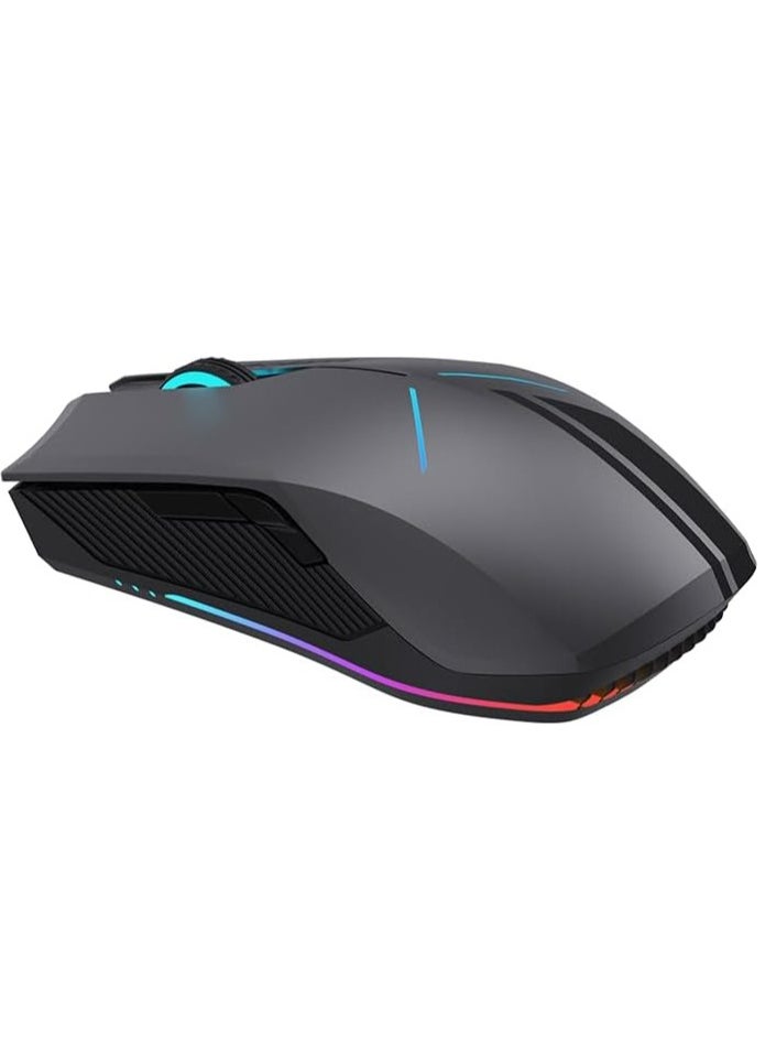 MACHENIKE - MACHENIKE M721 Gaming Mouse Wireless/Wired Computer Mouse, 10000 DPI High Speed Superlight Mouse with RGB Backlit, 2.4G/USB-C Gaming Mouse for PC and Mac (Black) - Image 1