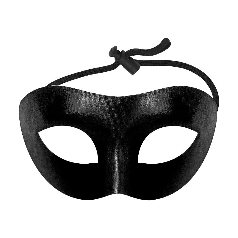 Exlinonline Black Masquerade Mask For Men, Elastic Tie, Perfect For Halloween, Masquerade Mask Party,Costume - Image 1