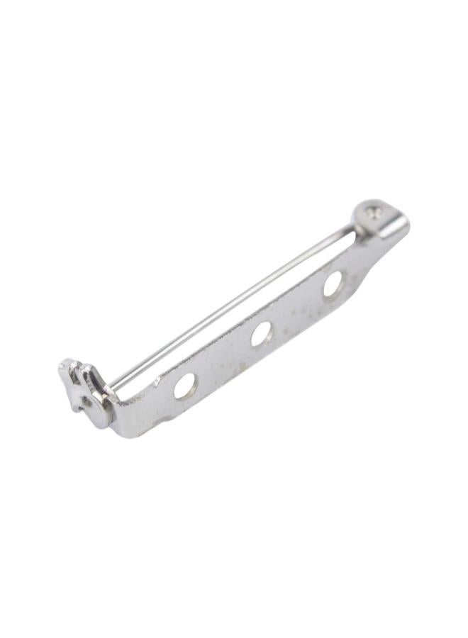 klarako 50pcs Brooch Safety Pin 37mm Stainless Steel Back Safety Catch Bar Pins Brooch - Image 1