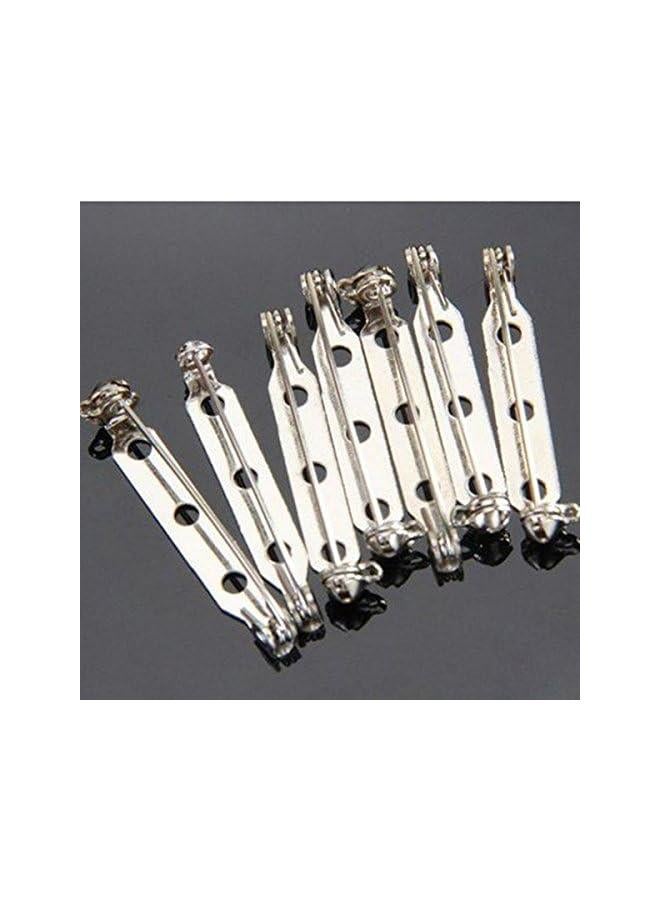 klarako 50pcs Brooch Safety Pin 37mm Stainless Steel Back Safety Catch Bar Pins Brooch - Image 2