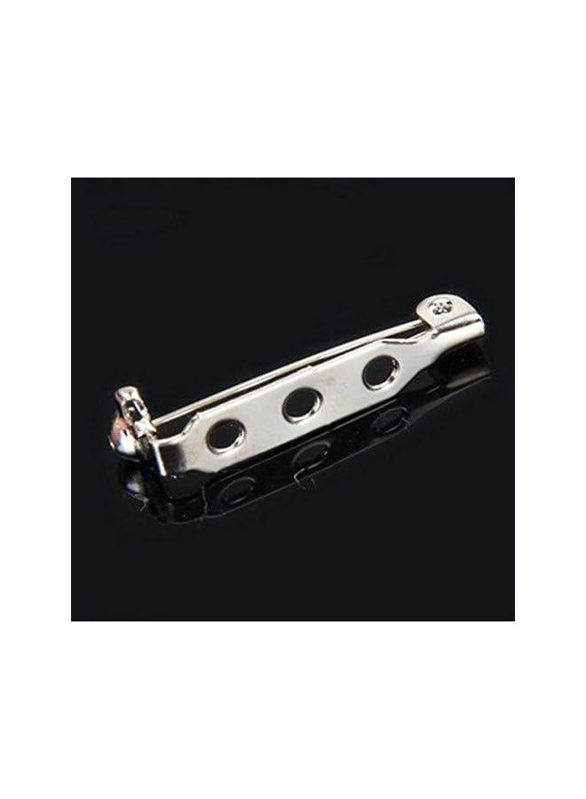 klarako 50pcs Brooch Safety Pin 37mm Stainless Steel Back Safety Catch Bar Pins Brooch - Image 3