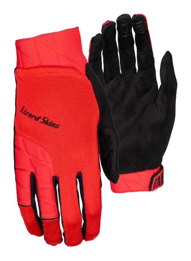Lizard Skins Monitor Ops Cycling Gloves - Long Finger Unisex Road Bike Gloves - 3 Colors (Crimson RED, Large) - Image 1