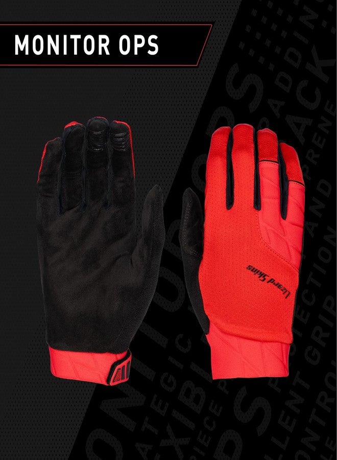 Lizard Skins Monitor Ops Cycling Gloves - Long Finger Unisex Road Bike Gloves - 3 Colors (Crimson RED, Large) - Image 2