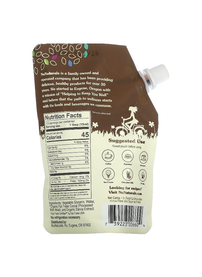 NuNaturals NuNaturals, Chocolate Syrup, 6.6 fl oz (0.2 l)  - Image 2