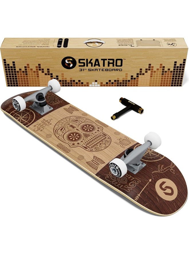 Skatro Pro Skateboard 31" Complete Skateboard. Skate Board Ages: Adults, Boys, Girls, Beginners, and Kids - Image 1