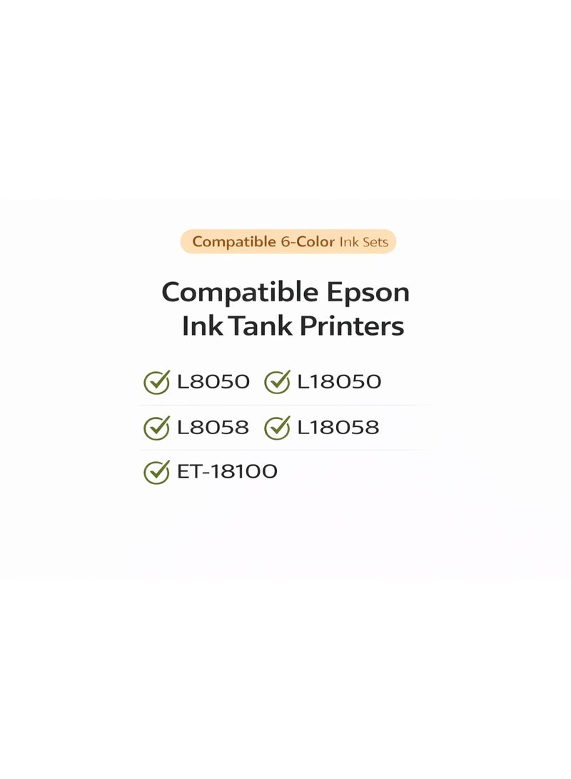 MKS 108 Ink (6x100ml) Compatible with Epson L8050/L18050/ET-18100 - Image 3