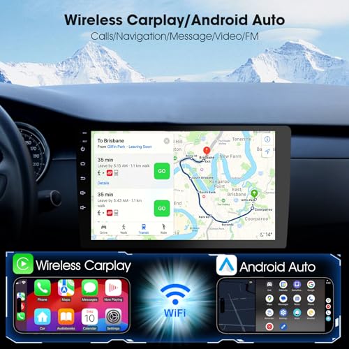 Haudio Carplay Screen for Car,10.1 inch Wireless CarPlay & Android Auto,Backup Camera,Double Din Car Stereo,GPS Navigation,ZLink,Audio Receivers,Music Player (10.1 inch) - Image 3