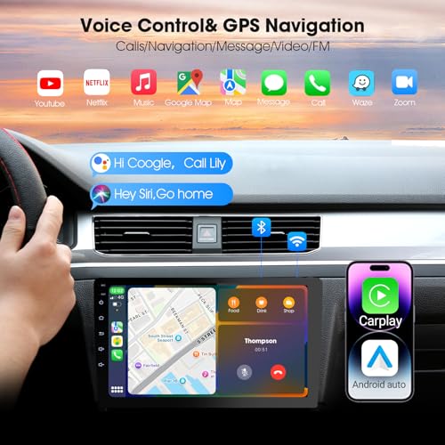 Haudio Carplay Screen for Car,10.1 inch Wireless CarPlay & Android Auto,Backup Camera,Double Din Car Stereo,GPS Navigation,ZLink,Audio Receivers,Music Player (10.1 inch) - Image 5