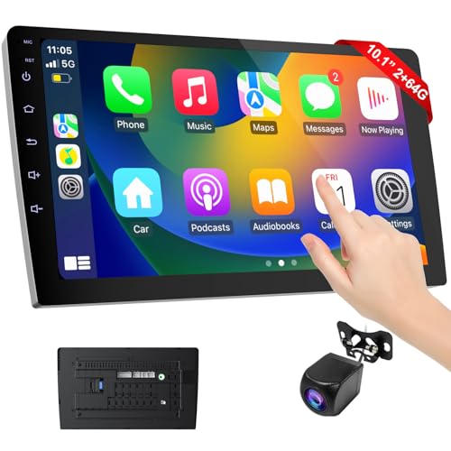 Haudio Carplay Screen for Car,10.1 inch Wireless CarPlay & Android Auto,Backup Camera,Double Din Car Stereo,GPS Navigation,ZLink,Audio Receivers,Music Player (10.1 inch) - Image 1