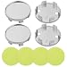 BlinkAutor 2 Inch Wheel Center Cap 4 Pack of 54mm Car Wheel Center Hub Covers Snapin Plastic Rim Covers Hub Caps with 2 Inch 4 PCS Round Reflective Stickers Car Accessories Silver Outer 54mm Inner 49MM - Image 2
