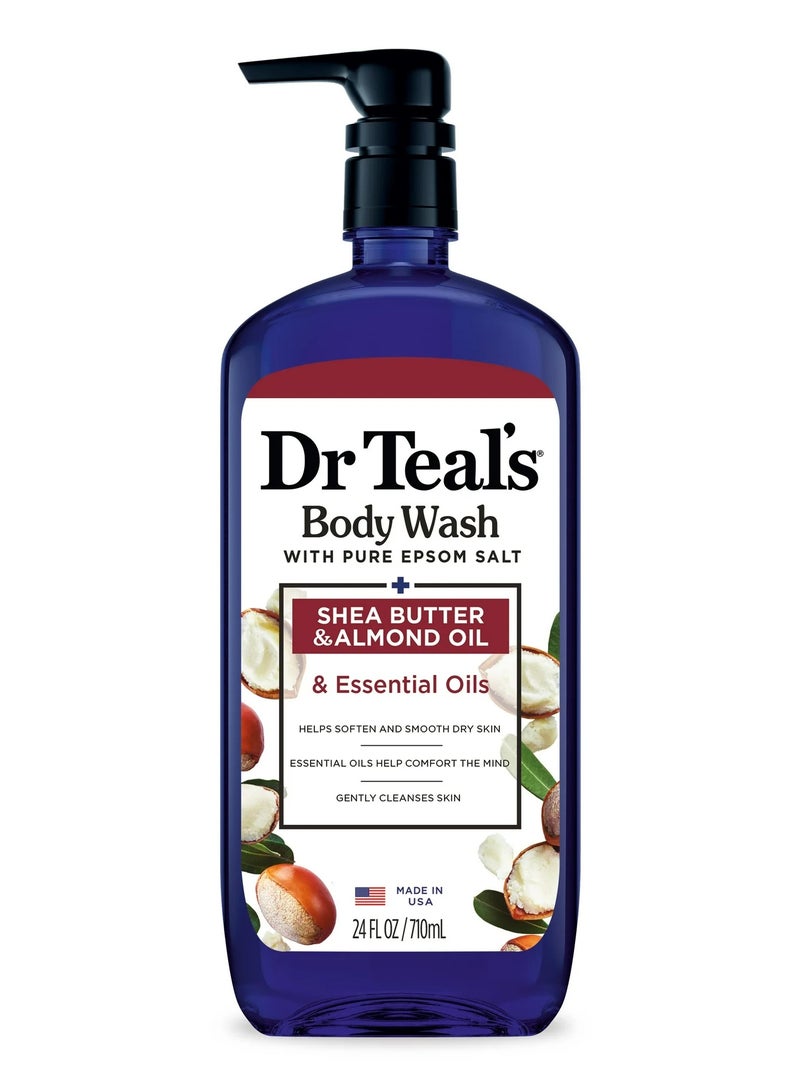 Dr Teal's Epsom Salt Body Wash - Shea Butter & Almond Oil 710ml - Image 1