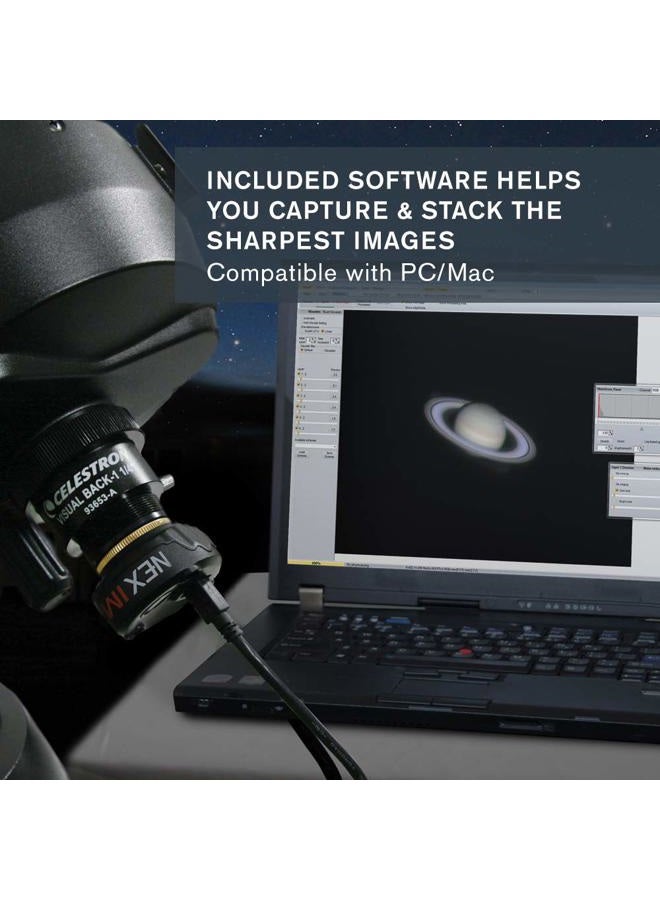 Celestron – NexImage 10 Solar System Imager – Astronomy Camera for Moon, Sun, and Planets – 10.7 MP Color Camera for Astroimaging for Beginners – High Resolution – ON Semiconductor Technology - Image 5