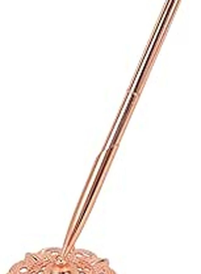 Gold Tone Metal Ballpoint Pen for Business Office Hotel Reception and Signature Use - Image 1