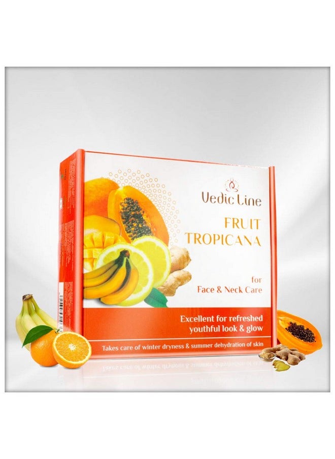Vedic Line Vedicline Fruit Tropicana Facial Kit For Helps In Skin Exfoliation And Minimize Dark Spots, Free Radicals With Banana, Papaya, Shea Butter For Beautiful Glowing Skin, 400Ml  - Image 2