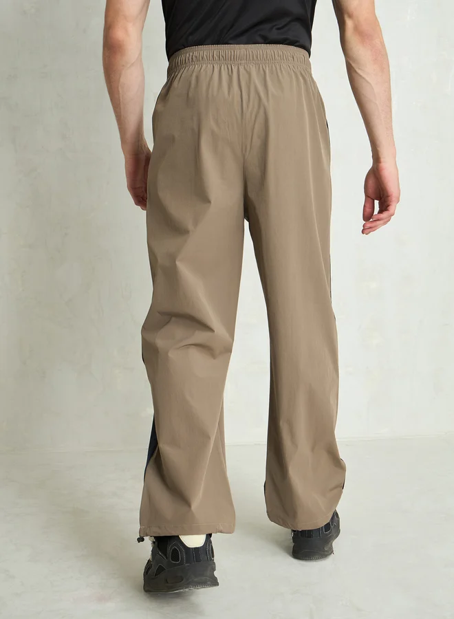 SASSAFRAS Sassafras Color Block Baggy Parachute Pants