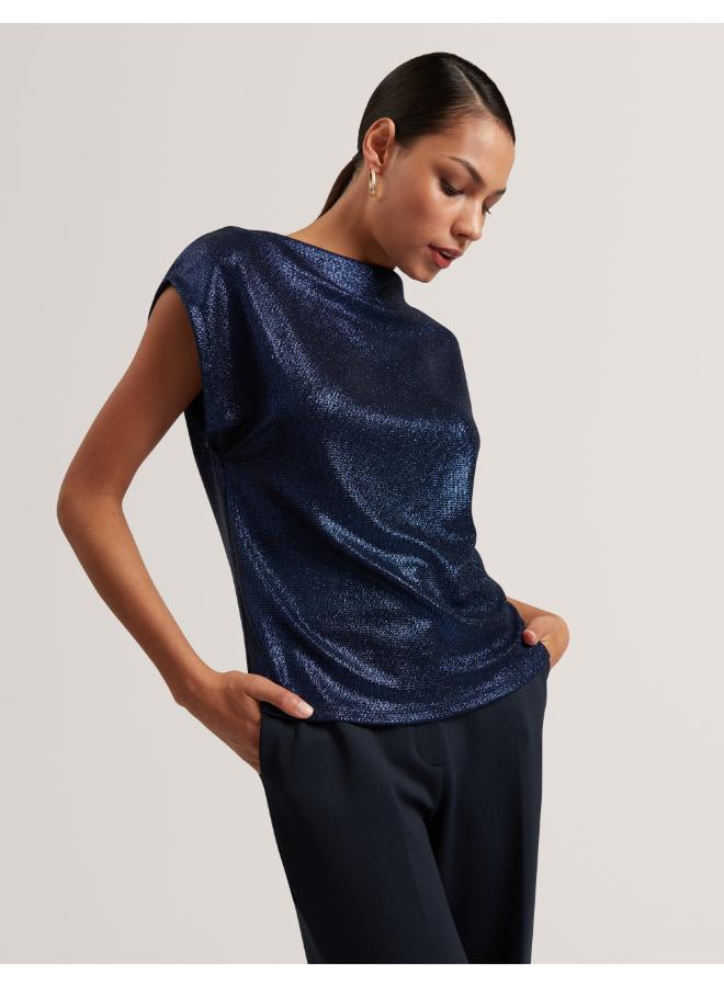 Ted Baker Metallic Short Sleeve Top - Image 3