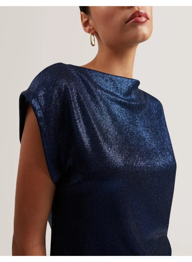Ted Baker  Metallic Short Sleeve Top for Women | Best Price UAE