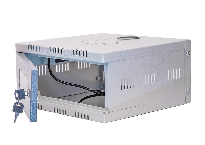Sanmark Sanmark 1U CCTV DVR RackServerNVRNetwork Protector Rack Transparent Glass Door with 3 Power Socket Plug Metal Cabinet Box 1U Size30cm X 30cm X 15cm - Image 2