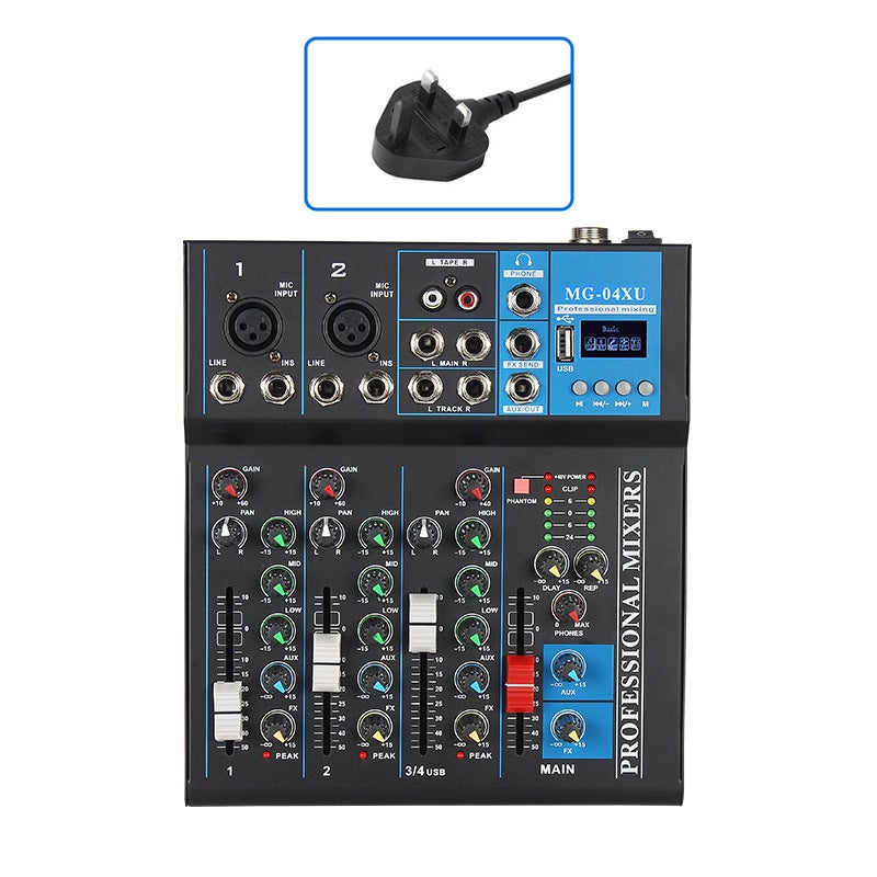 7-Way Mixer Professional Stage Singing Audio Live Broadcast Equipment Bluetooth Usb Monitoring Tuning Dj Mixer - Image 1
