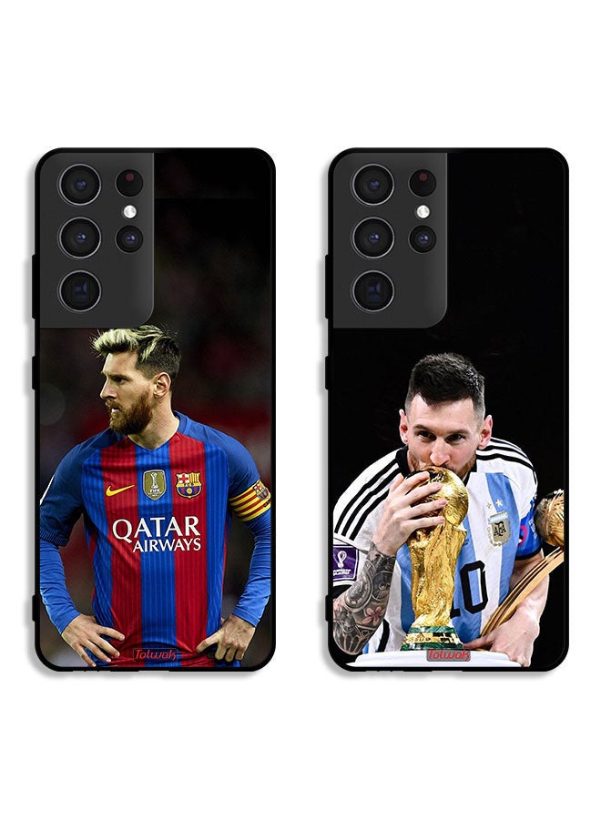 Tolwak Two Cases For Samsung Galaxy S21 Ultra 5G Protective Covers Leo Messi Art - Image 1