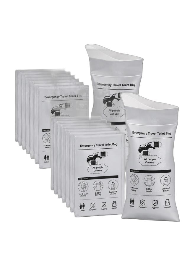 QERO 12 Pack Portable Urine Bags 700ml, Leakproof Disposable Urinal Bags for Car Travel, Camping, Traffic Jam and Outdoor Emergency Use Bundle - Image 1