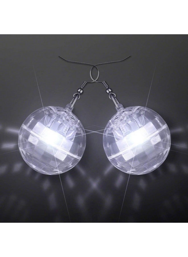 FlashingBlinkyLights Led Light Projecting Disco Ball Light Up Earrings For Women - Image 2