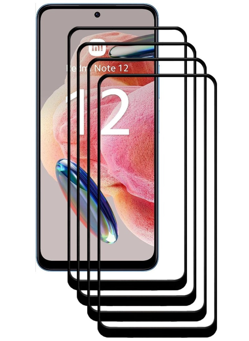 ACLIX 4 Pieces Antistatic ESD Dustproof Premium Quality High Definition Tempered Glass Screen Protector Designed For Xiaomi Redmi Note 12 4G - Image 1