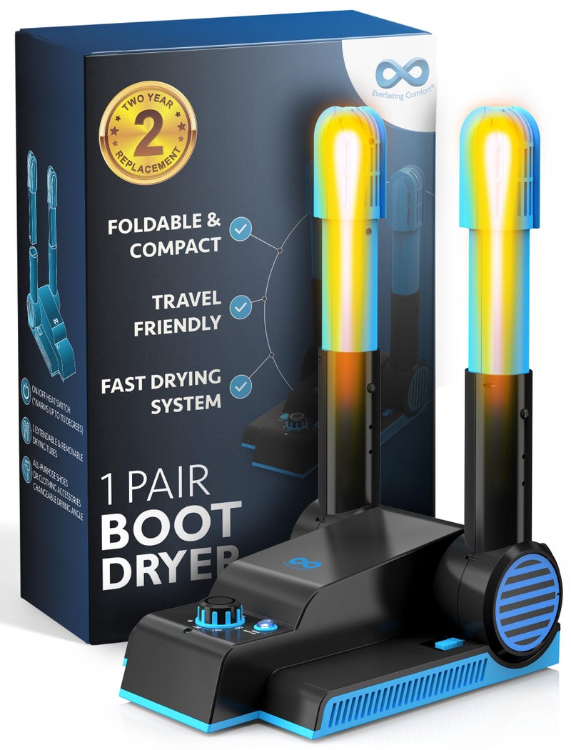Everlasting Comfort Electric Boot Dryer for Work Boots Silent Portable Shoe Dryer with Timer for Shoes Boots and Cleats QuickDry Glove Dryer Boot Warmer for Gloves Helmets and SneakersFoldable - Image 2
