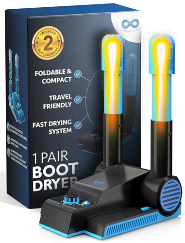 Everlasting Comfort Electric Boot Dryer for Work Boots Silent Portable Shoe Dryer with Timer for Shoes Boots and Cleats QuickDry Glove Dryer Boot Warmer for Gloves Helmets and SneakersFoldable - Image 1