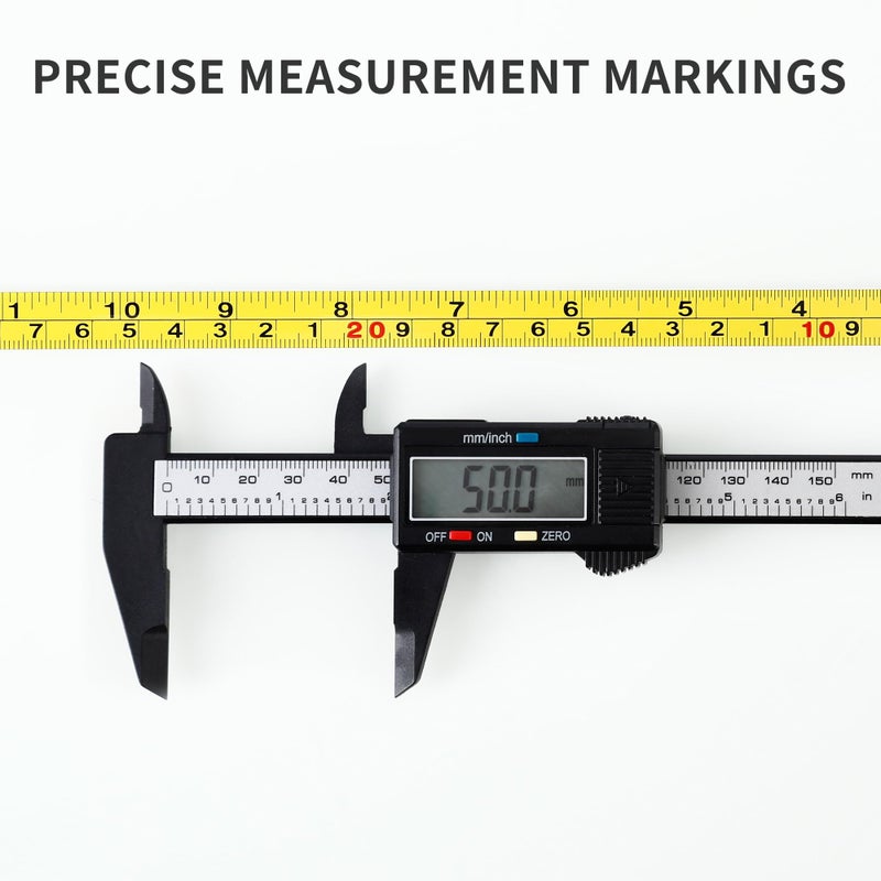 Opzour 2 Packs Steel Self-Adhesive Measuring Tape, Right to Left Reading 100cm or 39-Inch Imperial and Metric Ruler Tape, 1/2-Inch Peel and Stick Tape Measure for Woodworking, Saw, Drafting Table, Yellow - Image 3