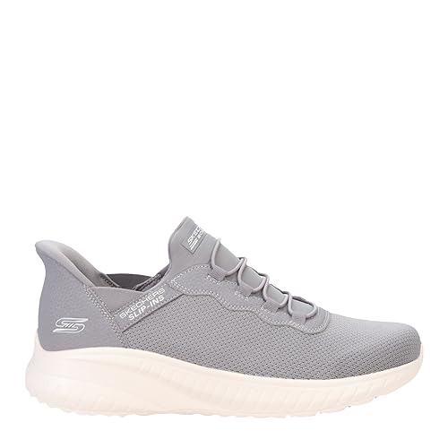 SKECHERS أحذية سكيشرز للرجال بدون استخدام اليدين بوبز سكواد كاوس - هايبي اليوم، رمادي، 8.5 عريض - Image 3