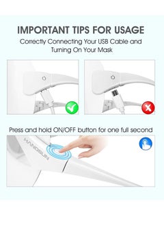 Excefore LED Light Therapy Mask, Light Therapy Acne Treatment LED Mask, 3 Color LED Face Mask Light Therapy Facial Treatment, Therapy Mask for Acne Fine Lines Wrinkles & Rosacea  - Image 5