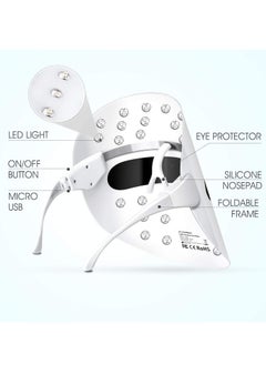Excefore LED Light Therapy Mask, Light Therapy Acne Treatment LED Mask, 3 Color LED Face Mask Light Therapy Facial Treatment, Therapy Mask for Acne Fine Lines Wrinkles & Rosacea  - Image 3