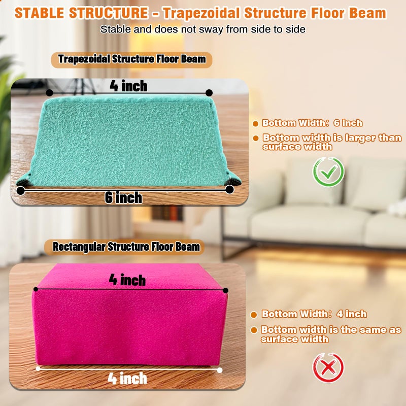 MARFULA 6 FT / 8 FT / 9 FT Folding Gymnastics Beam Foam Balance Floor Beam - Extra Firm - Suede Cover - Anti Slip Bottom with Carry Bag for Kids/Adults Home Use - Image 4