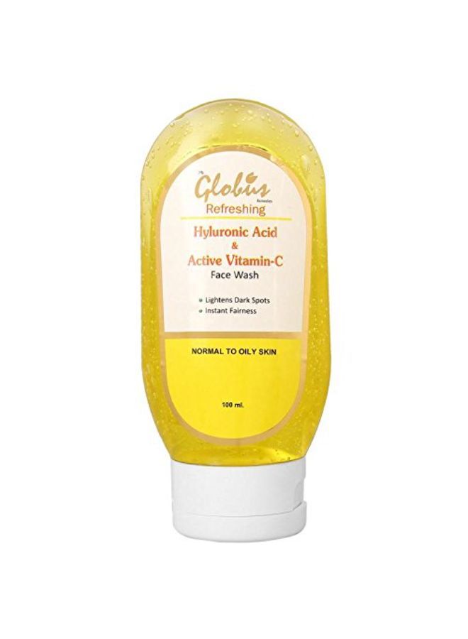 Globus Remedies Globus Refreshing Anti Ageing Face Wash With Hyaluronic Acid And Vitamin C - 100 Ml - Image 2
