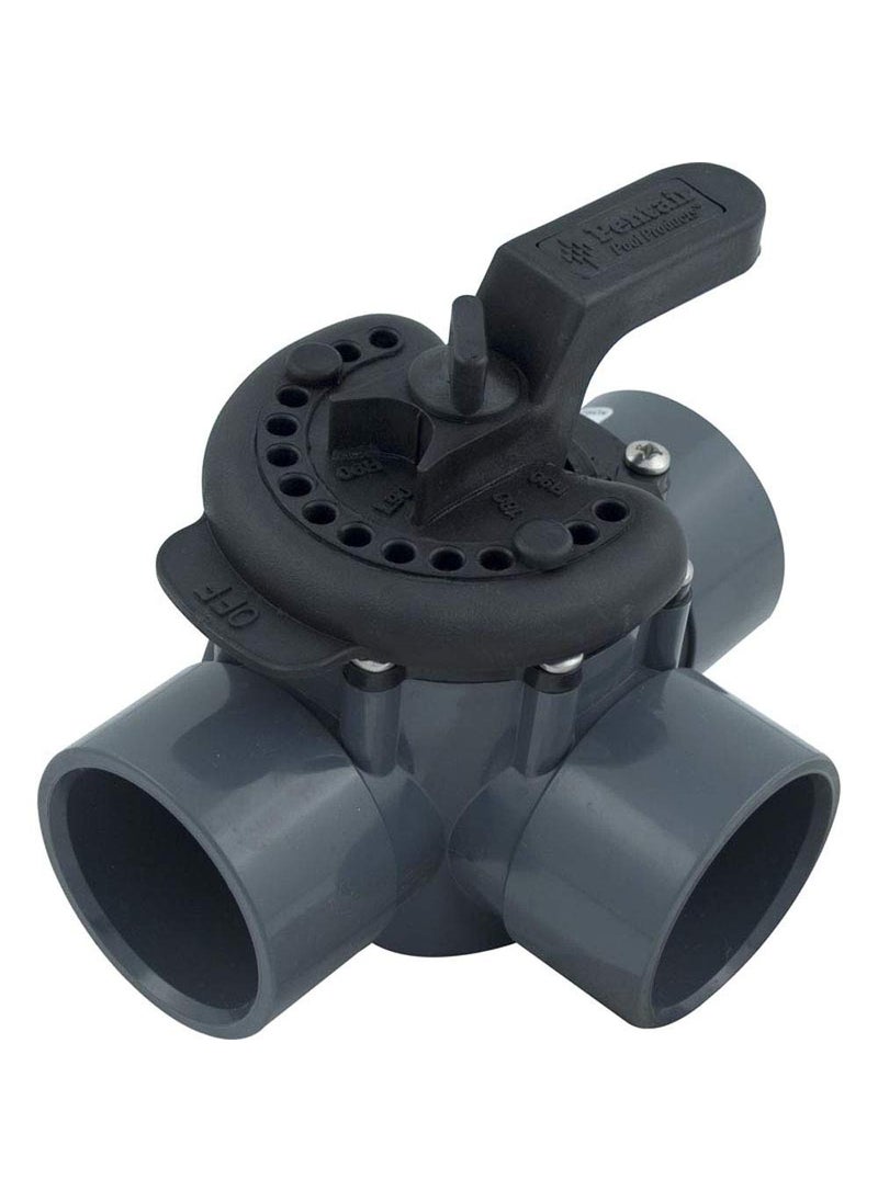 Pentair Pentair 263028 Three Port Diverter Valve with 2" PVC Pipe - Grey 