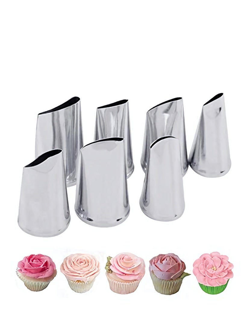 Cake Decorating Piping Nozzle Set, Buttercream Frosting Piping, Rose Nozzle Pastry Decorating Tool for Home Kitchen Cake Shop Making Cream Cakes (7 Pieces)