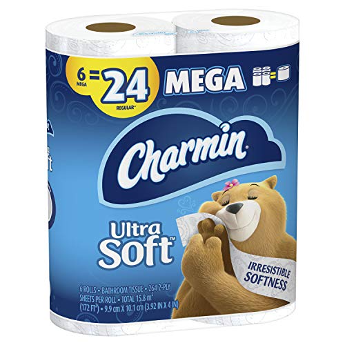 Charmin Ultra Soft Toilet Paper, 6 Mega Rolls = 24 Regular Rolls - Image 3