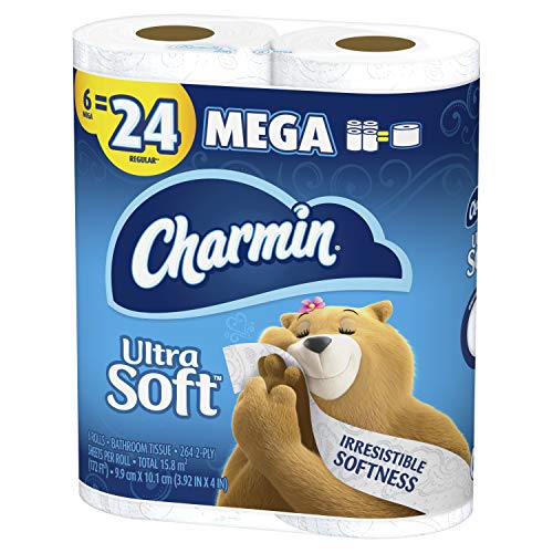 Charmin Ultra Soft Toilet Paper, 6 Mega Rolls = 24 Regular Rolls - Image 2