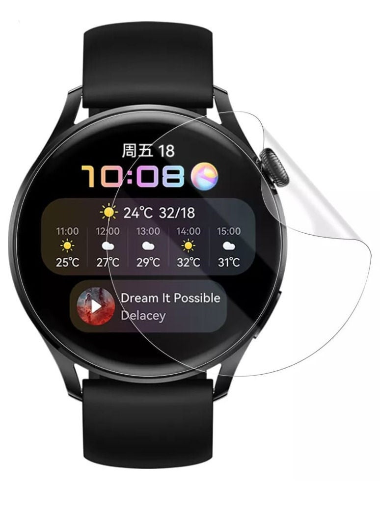 3 pieces of transparent hydrogel screen protector for the Galaxy WATCH 4 CLASSIC 46MM